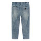 Quần Jean Nam Dài Lưng Thun Faded Wash Form Baggy