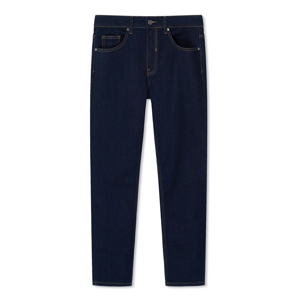 Quần Smart Jean Nam Siêu Co Dãn Deep Rinse Indigo Form Smart Fit