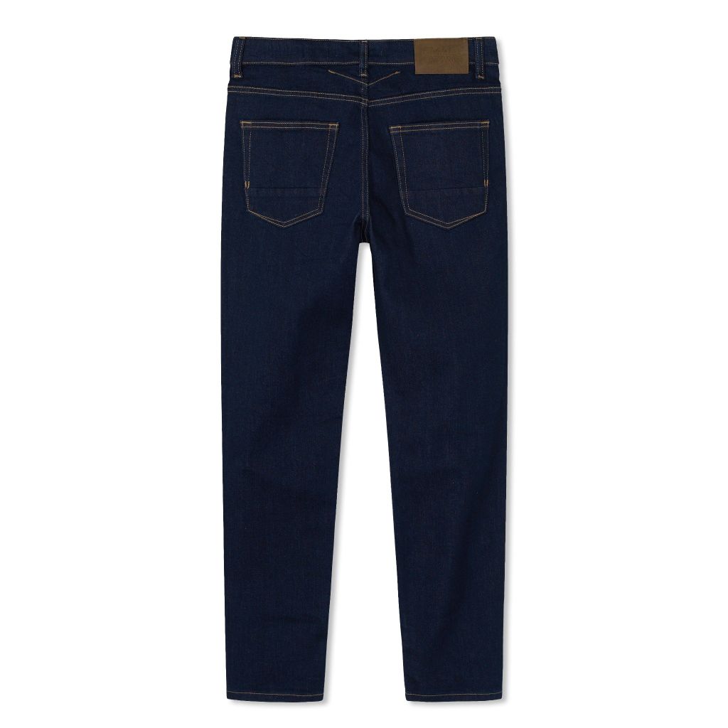 Quần Smart Jean Nam Siêu Co Dãn Deep Rinse Indigo Form Smart Fit