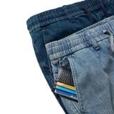 Quần Jean Nam Dài Lưng Thun Faded Wash Form Baggy