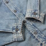 Áo Khoác Denim Nam Thêu Tag Da Form Loose
