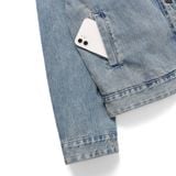 Áo Khoác Denim Nam Thêu Tag Da Form Loose