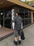 Áo Sơ Mi Denim Nam Tay Ngắn In Charm  N.Y.C Form Relax