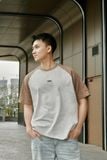 Áo Thun Nam Họa Tiết Thêu Móc Xích Raglan ICDN Form Oversize