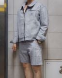 Quần Short Denim Nam Striped Utility Form Regular