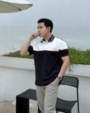 Áo Polo Nam Phối Màu Sleeves Colors Mixed Form Oversized