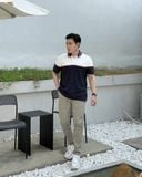 Áo Polo Nam Phối Màu Sleeves Colors Mixed Form Oversized