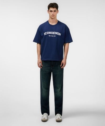 Quần Jean Nam Siêu Nhẹ Ống Suông Heavy Wash Retro ICON105 Form Straight