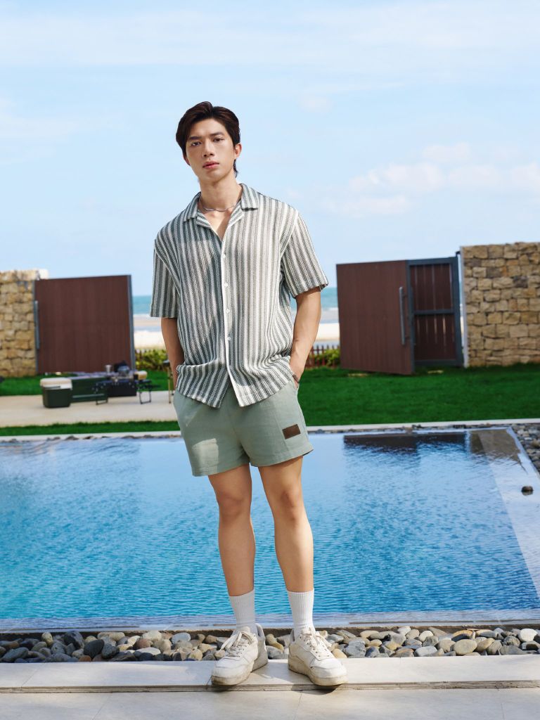 Áo Sơ Mi Nam Cuban Họa Tiết Kẻ Sọc Sundaze Rush Form Relax