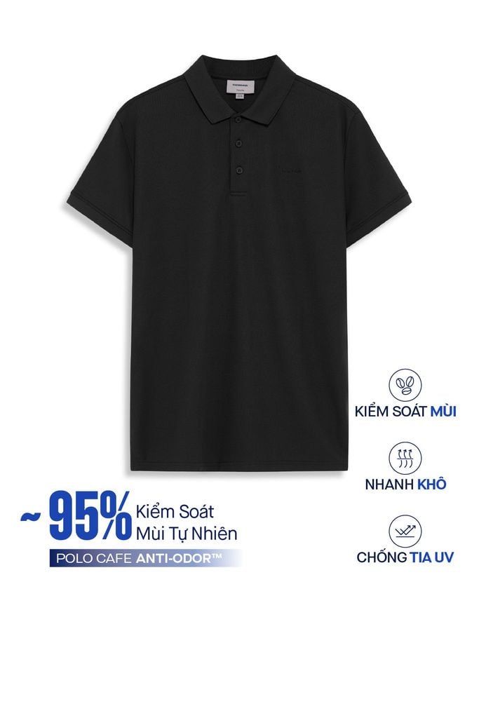 Áo Polo Nam Trơn Sợi Cafe Anti-Odor™ Basic Looks Form Regular