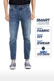Quần Smart Jean Nam Siêu Co Dãn Xanh Trơn Form Smart Fit