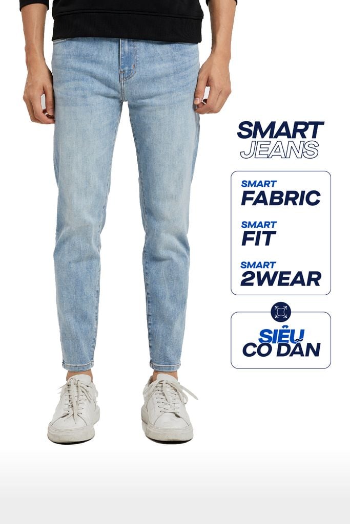 Quần Jean Smart Jeans ICONDENIM Blue Mid Wash