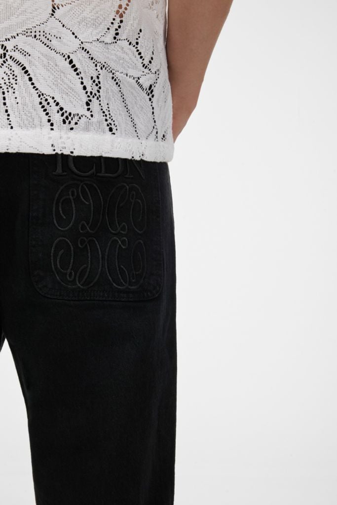 Quần Jean Nam Moss Black Ống Suông Wash Form Straight
