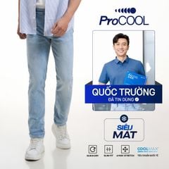 Quần Jean Nam Siêu Mát Ống Ôm ProCOOL Light Blue Form Slim Fit