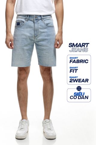 Quần Shorts Smart Jeans ICONDENIM Blue Ripped