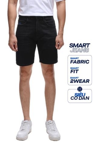 Quần Shorts Smart Jeans ICONDENIM Black-Grey Smart Fit