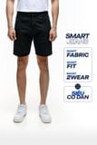 Quần Short Smart Jean Nam Siêu Co Giãn Black-Grey Form Smart Fit