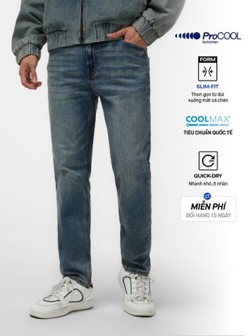 Quần Jean Nam Siêu Mát Ống Ôm ProCOOL Blue Form Slim Fit