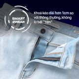 Quần Smart Jean Nam Siêu Co Dãn Đen Form Smart Fit