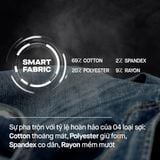 Quần Smart Jean Nam Siêu Co Dãn Xanh Đậm Form Smart Fit
