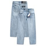 Quần Jean Nam Siêu Nhẹ Ống Suông Xanh Nhạt Trơn ICON105 Form Straight