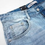 Quần Jean Nam Siêu Nhẹ Ống Suông Xanh Nhạt Trơn ICON105 Form Straight