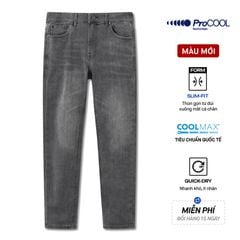 Quần Jeans Nam Siêu Mát Ống Ôm ProCOOL Light Grey Form Slim