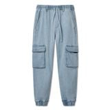Quần Jogger Túi Hộp Denim Nam Cargo Form Regular