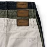Quần Kaki Nam Ống Suông Street-Style Logo Garment-Dyed Form Baggy
