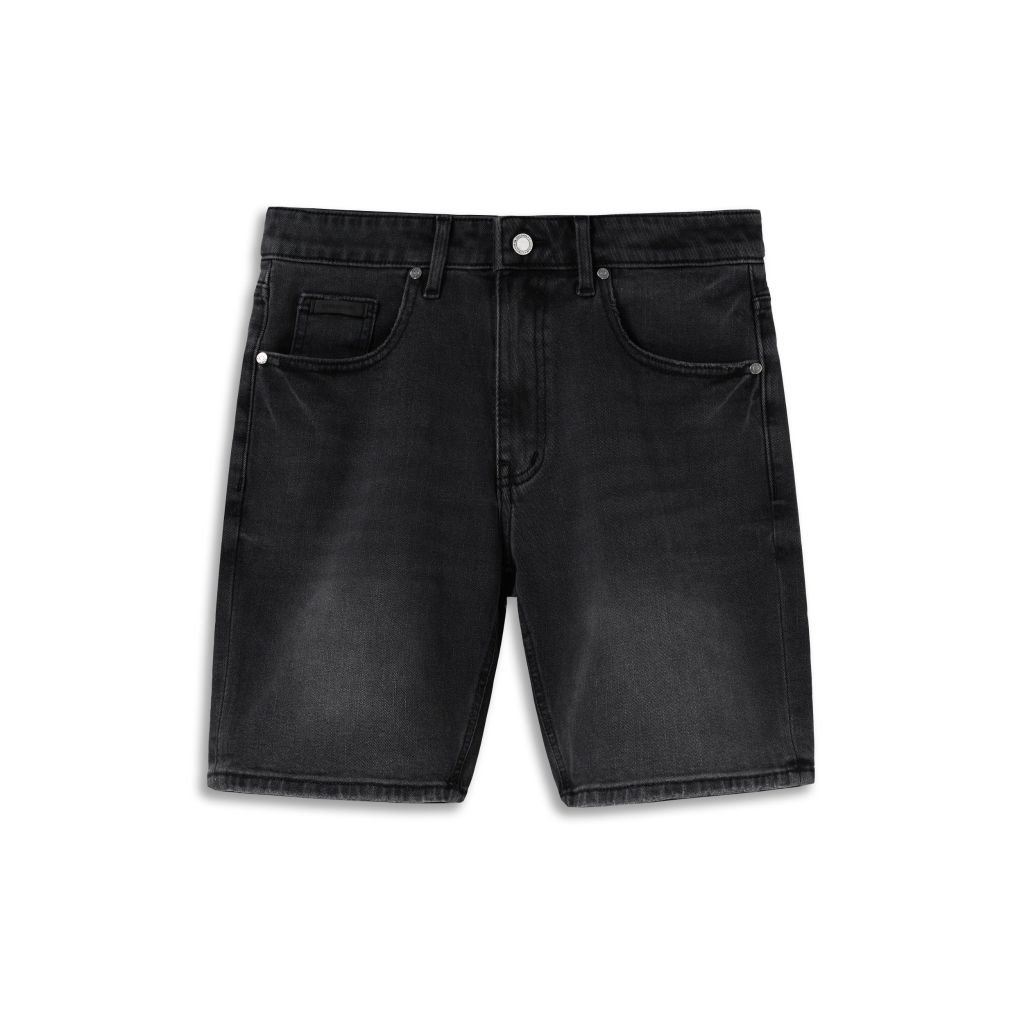 Quần Short Denim Nam Wash Basic Color Form Slim