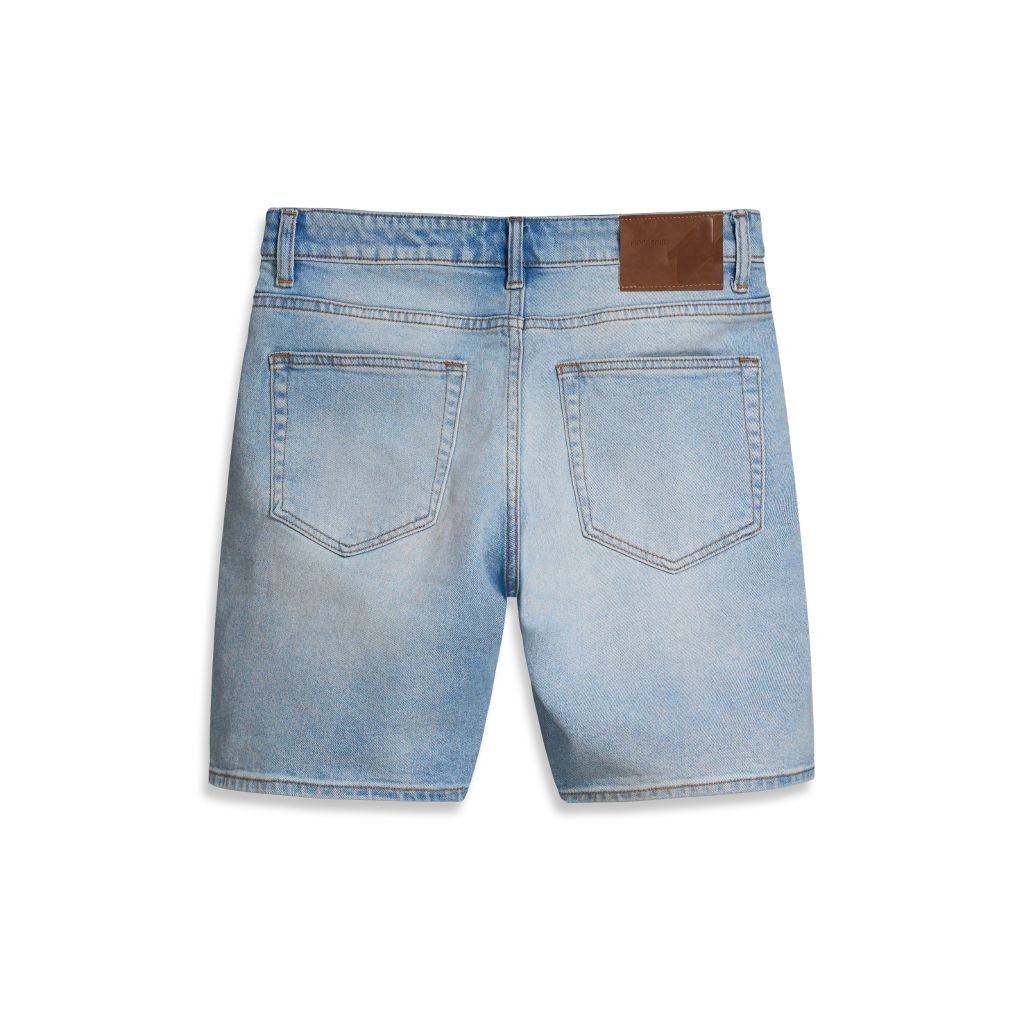 Quần Short Denim Nam Wash Basic Color Form Slim