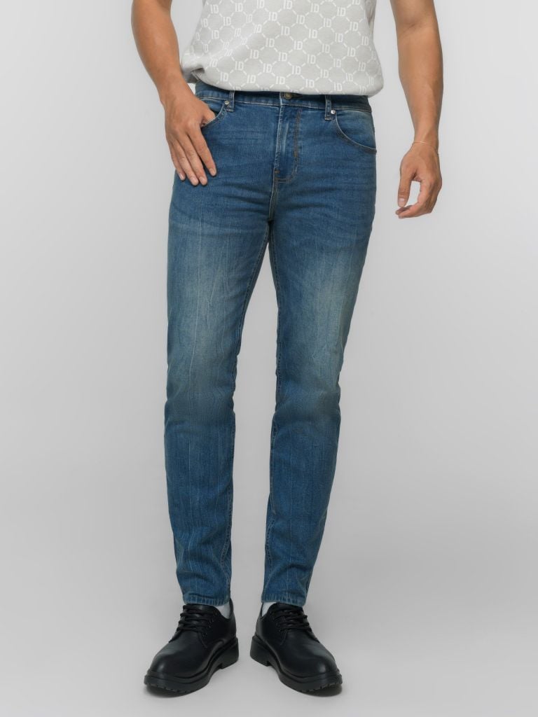 Quần Smart Jean Nam Siêu Co Dãn Sky Blue Form Smart Fit