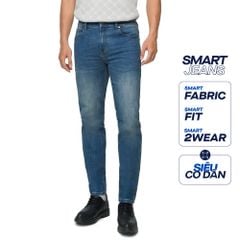 Quần Smart Jean Nam Siêu Co Dãn Sky Blue Form Smart Fit
