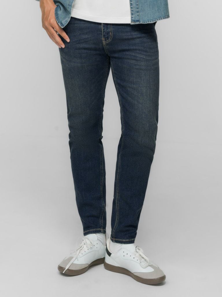 Quần Smart Jean Nam Siêu Co Dãn Xanh Đậm Form Smart Fit