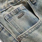 Quần Jean Nam Blue Sand Ống Suông Vintage Wash Form Straight