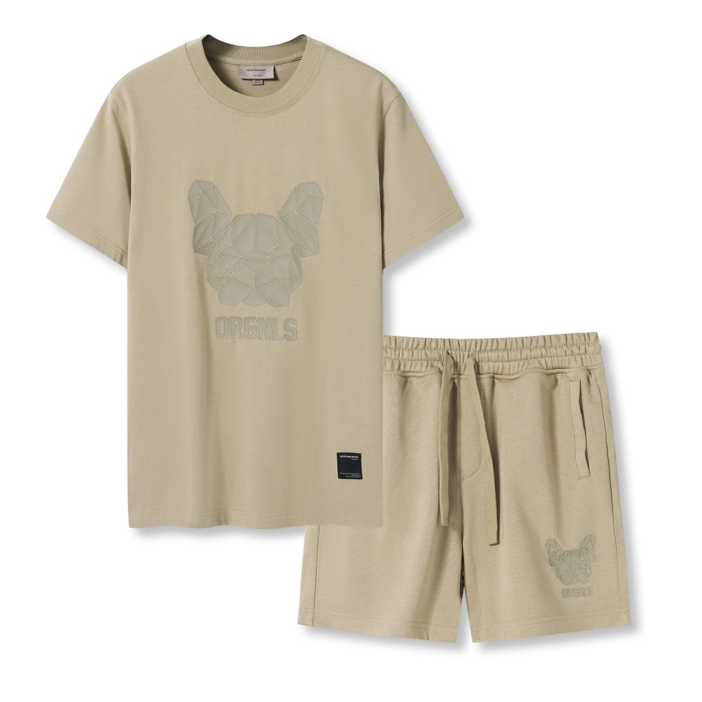 Set Đồ Áo Thun Cotton Quần Nỉ TC Nam French Bulldog Form Regular