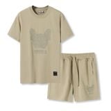 Set Đồ Áo Thun Cotton Quần Nỉ TC Nam French Bulldog Form Regular