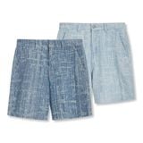 Set Đồ Ngắn Jacquard Jean Nam Form Regular