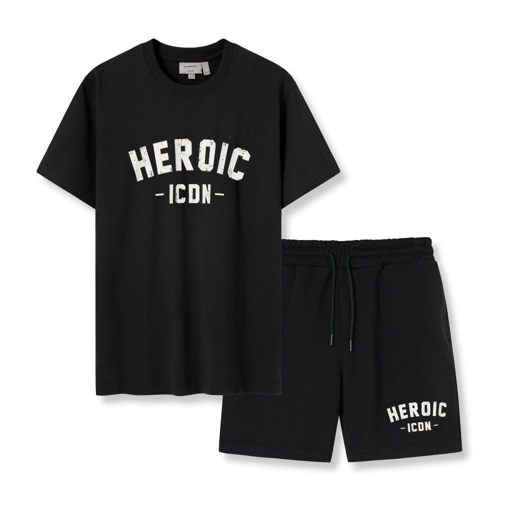 Set Đồ Ngắn Thun-Nỉ Nam Heroic Form Regular