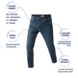 Quần Smart Jean Nam Siêu Co Dãn Sky Blue Form Smart Fit