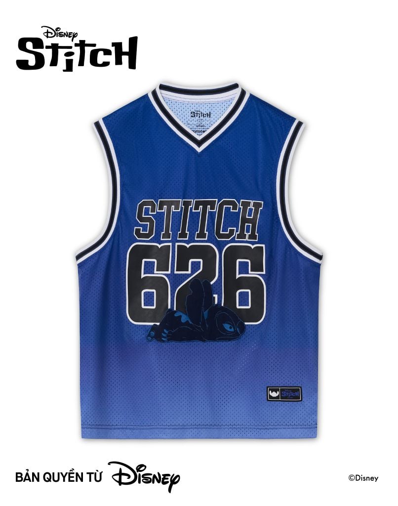 Áo Tank Top Nam Hoạ Tiết Disney Stitch Chaotic Energy Form Relaxed