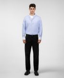 Quần Jean Nam Siêu Nhẹ Ống Suông Xám Đen Trơn ICON105 Form Straight