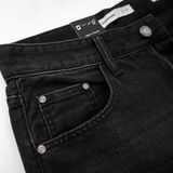 Quần Jean Nam Siêu Nhẹ Ống Suông Xám Đen Trơn ICON105 Form Straight