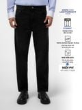 Quần Jean Nam Siêu Nhẹ Ống Suông Xám Đen Trơn ICON105 Form Straight