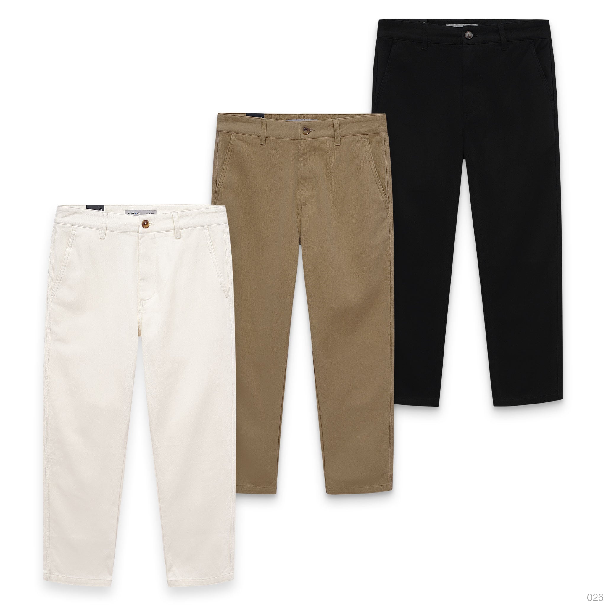Quần Kaki Nam Ống Suông Trơn Fit Classic Form Straight