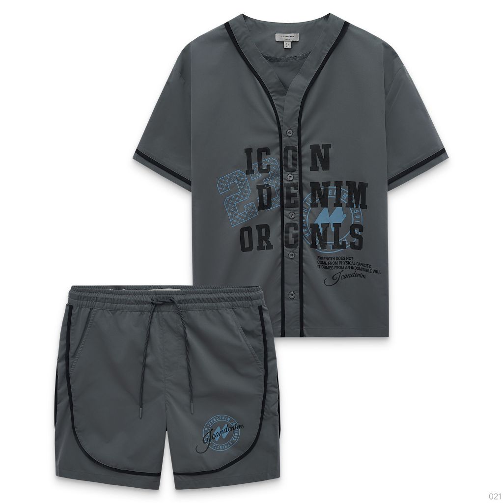 Set Đồ Dù Nam Baseball Dark Grey Orgnls