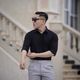 Áo Sơ Mi Bamboo Nam Tay Dài Semi Spread Caro Form Regular