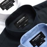 Áo Sơ Mi Oxford Nam Tay Dài Blank Color Embroider Form Slim