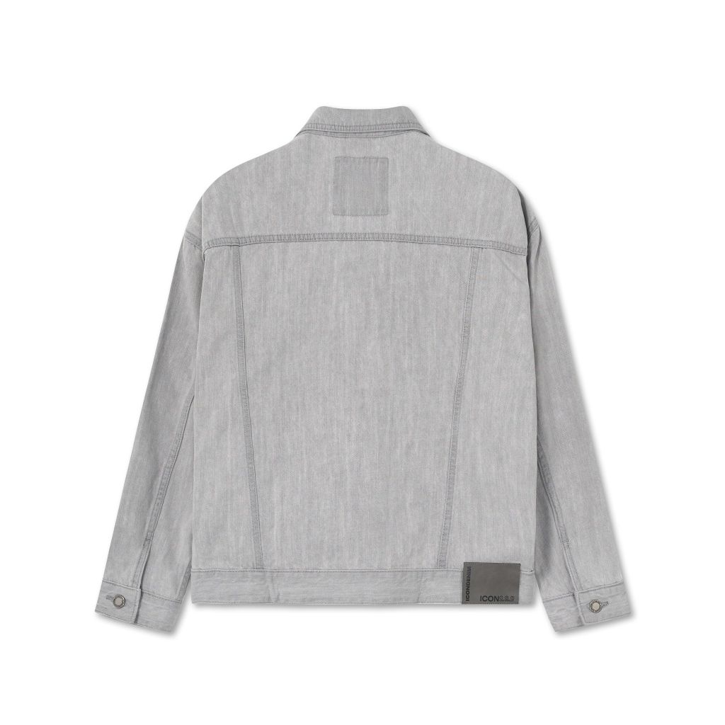 Áo Khoác Jeans Nam Siêu Nhẹ ICON105 Lightweight Form Loose Light Grey