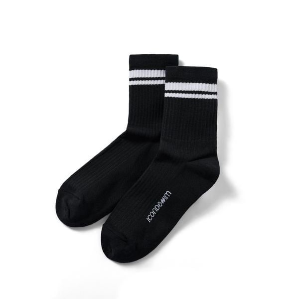 Vớ Nam Cổ Cao Mid-Crew Socks Black & White Collection